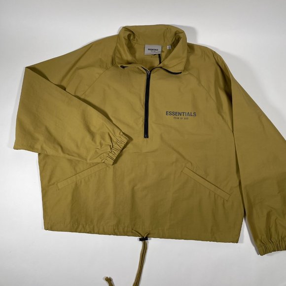 FOG ESSENTIALS Olive Green Half Zip Track Jacket - Picture 2 of 7